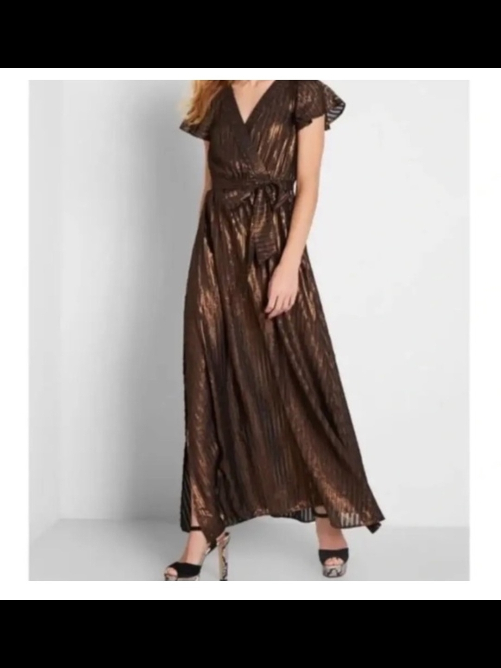 modcloth Your Time to Shine dress bronze long